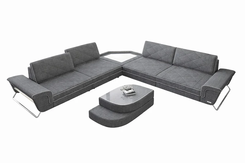 Stoff Ecksofa Sepino L-Form