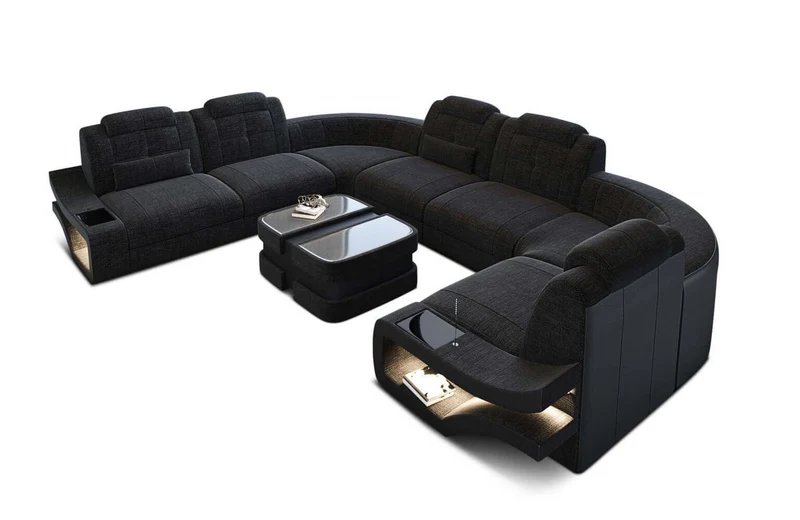 Couchlandschaft Elena U-Form in Stoff