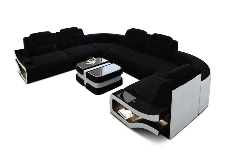 Couchlandschaft Elena U-Form in Stoff