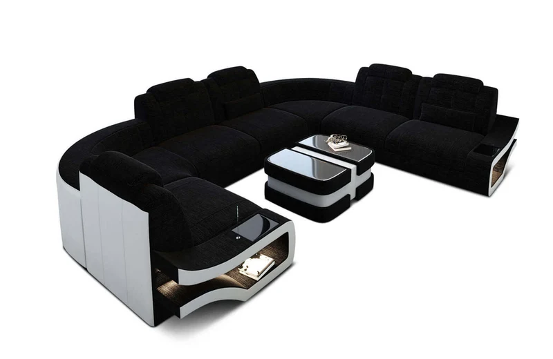 Couchlandschaft Elena U-Form in Stoff
