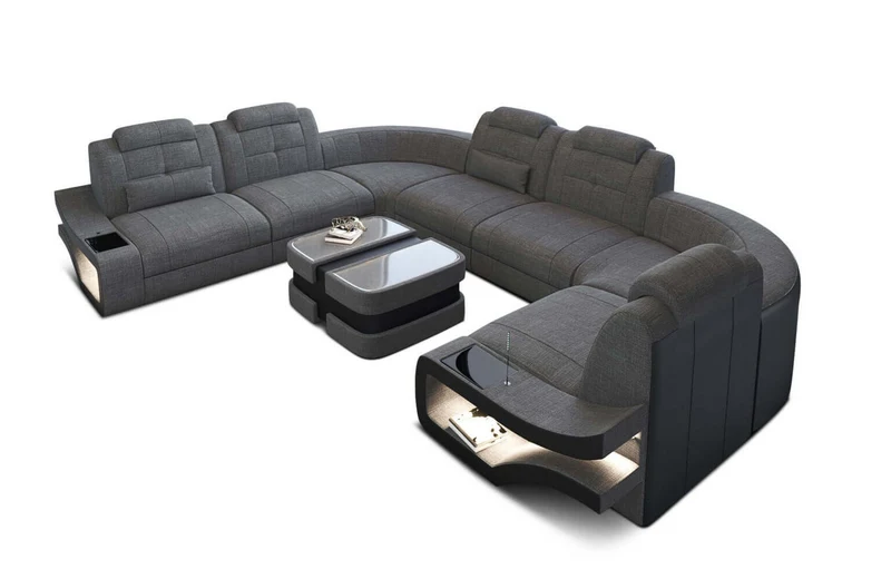 Couchlandschaft Elena U-Form in Stoff