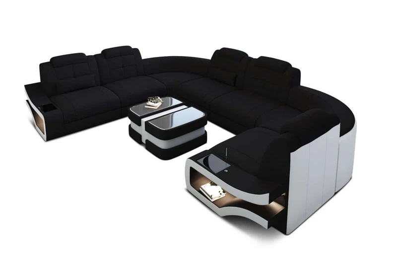 Couchlandschaft Elena U-Form in Stoff