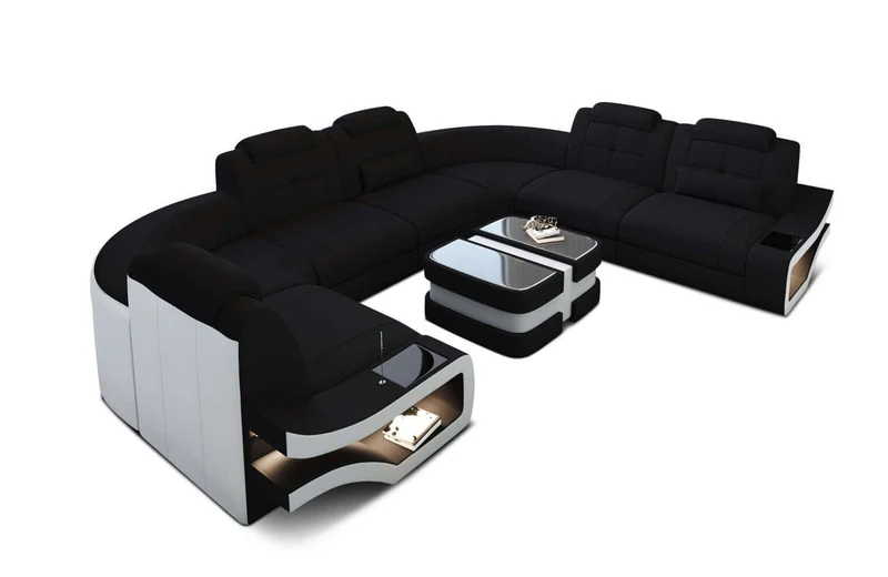 Couchlandschaft Elena U-Form in Stoff