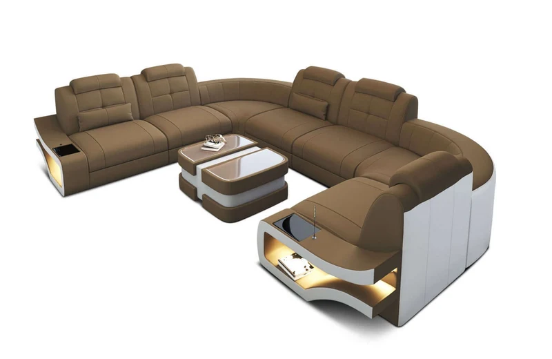 Couchlandschaft Elena U-Form in Stoff