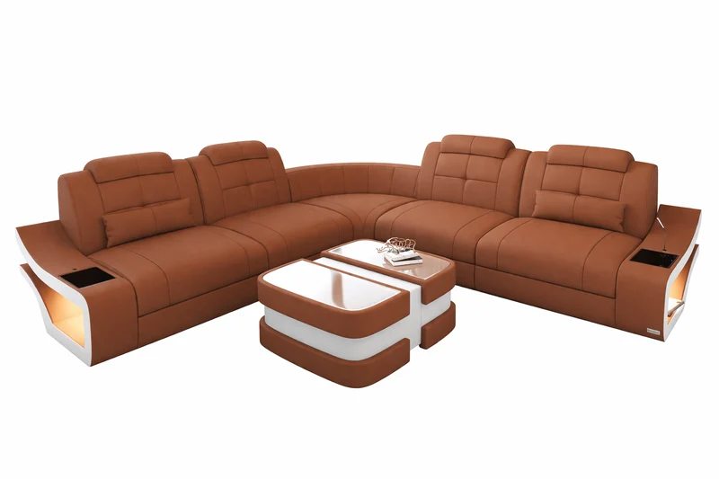 Couch Elena Lang L-Form in Stoff