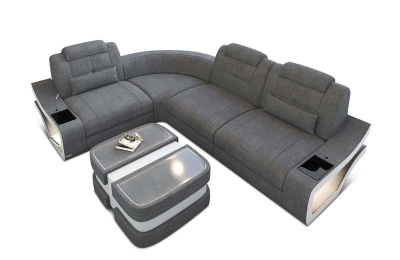 Stoff Ecksofa Elena L-Form