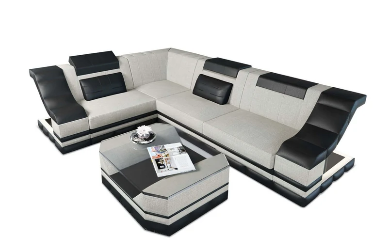 Stoff Ecksofa Bianchi L-Form