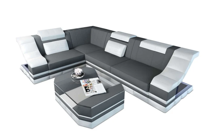 Stoff Ecksofa Bianchi L-Form