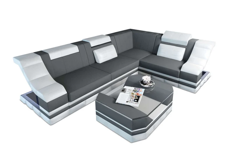 Stoff Ecksofa Bianchi L-Form