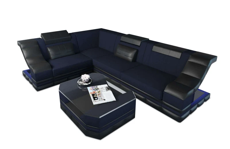 Stoff Ecksofa Bianchi L-Form