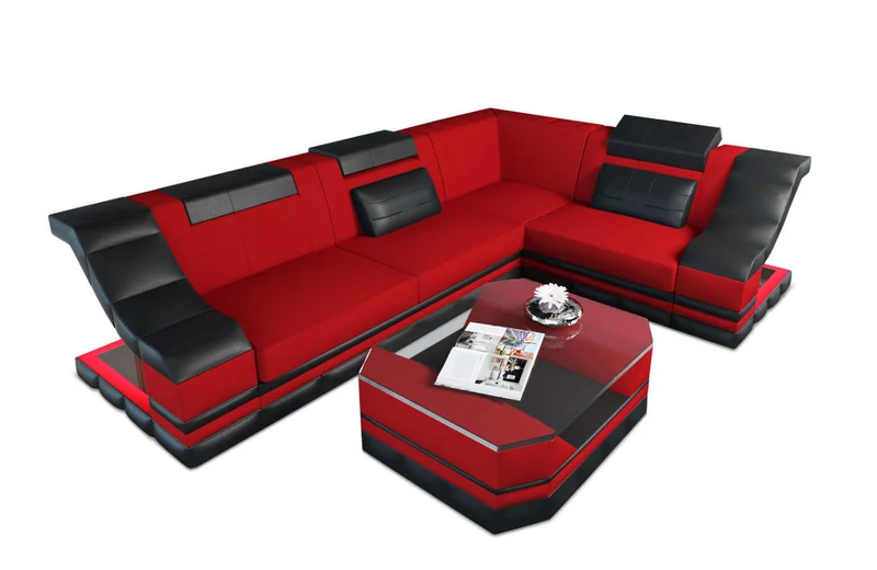 Stoff Ecksofa Bianchi L-Form