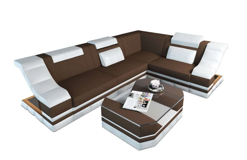 Stoff Ecksofa Bianchi L-Form
