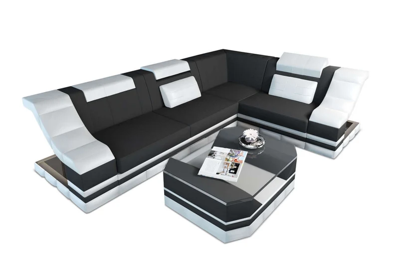 Stoff Ecksofa Bianchi L-Form
