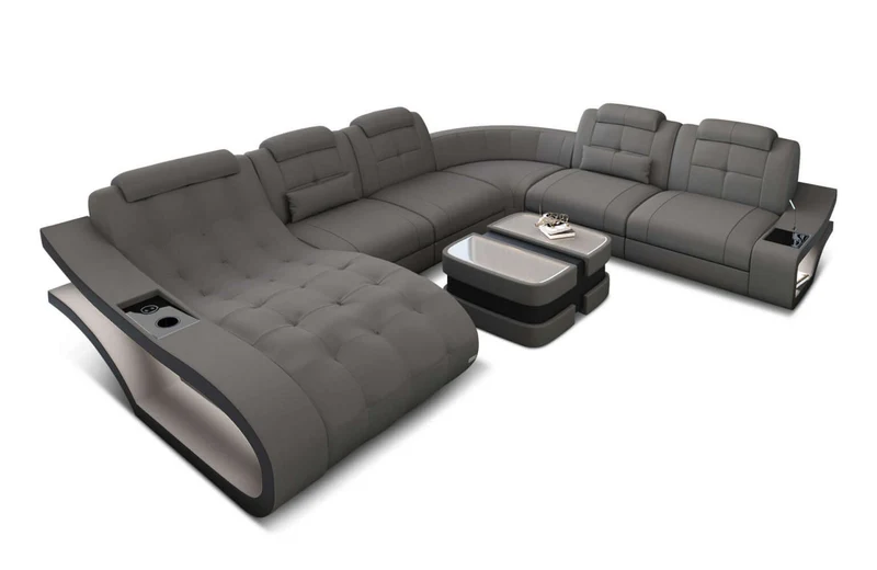 Stoff Wohnlandschaft Elegante XXL U-Form