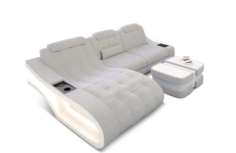 Ecksofa Elegante L-Form aus Stoff