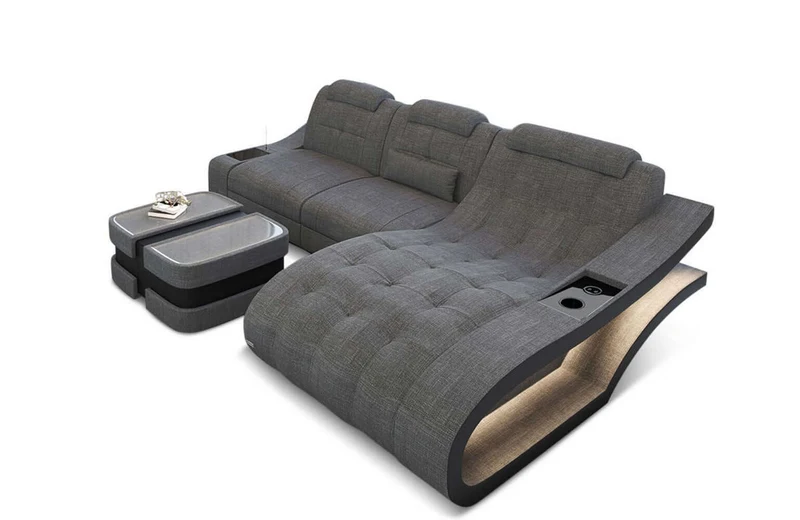 Ecksofa Elegante L-Form aus Stoff