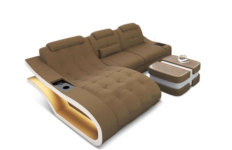 Ecksofa Elegante L-Form aus Stoff