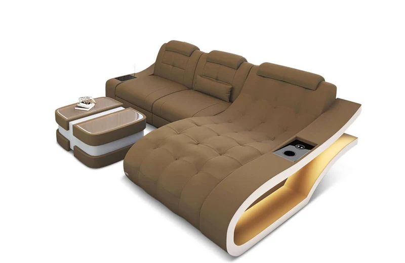 Ecksofa Elegante L-Form aus Stoff