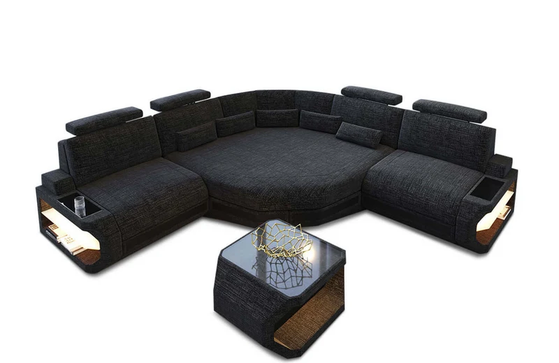 Mini Stoff Ecksofa Asti L-Form
