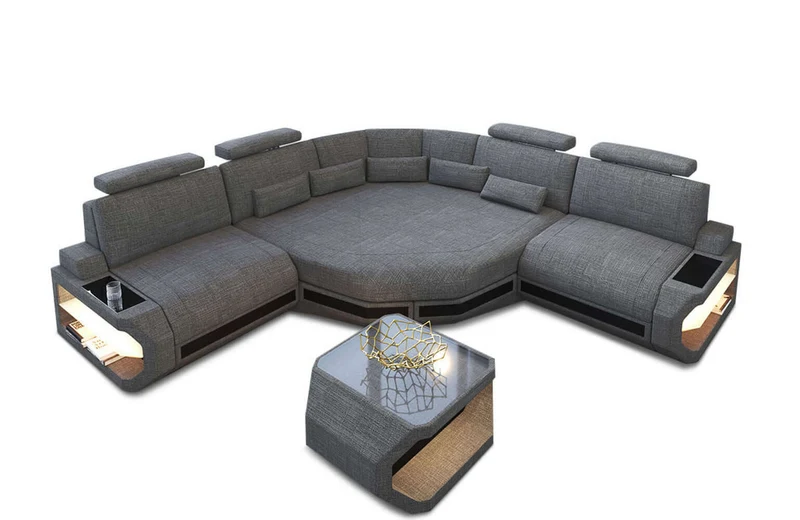 Mini Stoff Ecksofa Asti L-Form