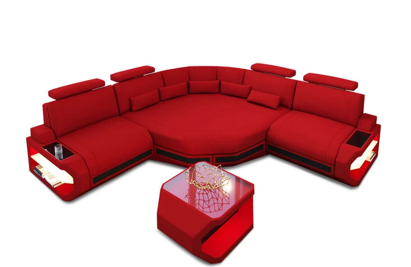 Mini Stoff Ecksofa Asti L-Form