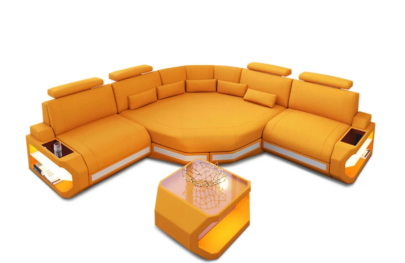 Mini Stoff Ecksofa Asti L-Form