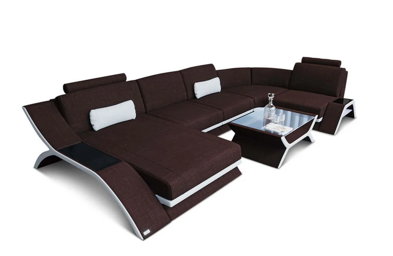 Stoff Wohnlandschaft Calabria U-Form
