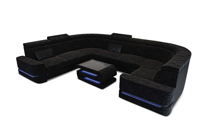 Couchlandschaft Positano U-Form in Stoff