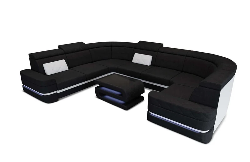 Couchlandschaft Positano U-Form in Stoff