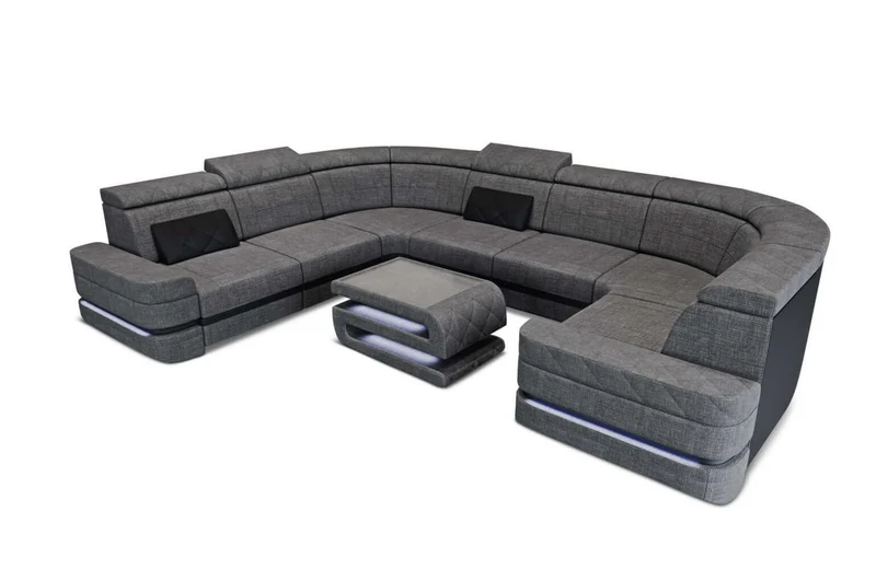 Couchlandschaft Positano U-Form in Stoff