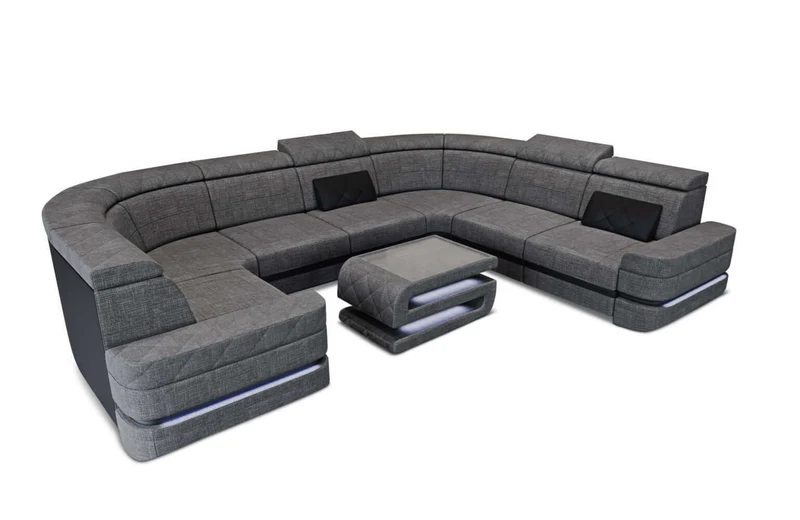 Couchlandschaft Positano U-Form in Stoff