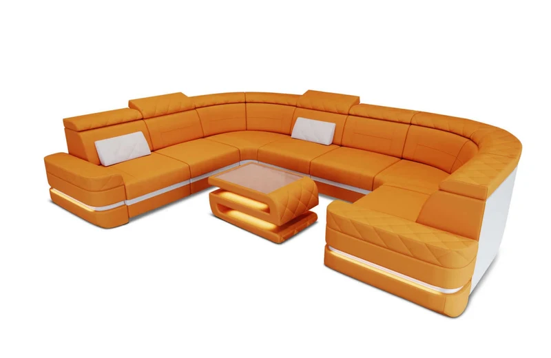Couchlandschaft Positano U-Form in Stoff
