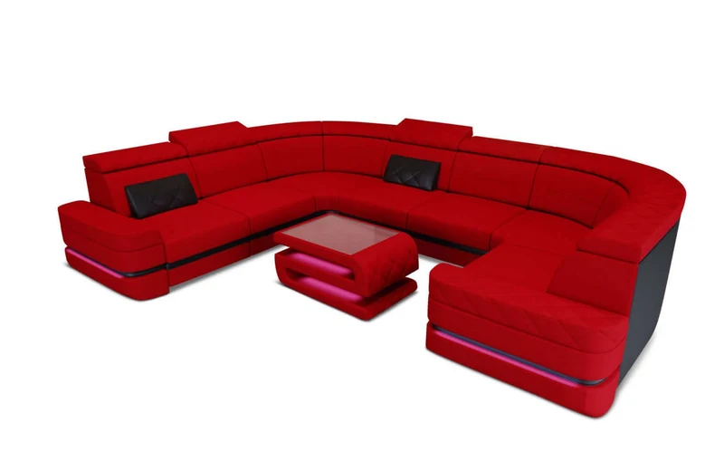 Couchlandschaft Positano U-Form in Stoff