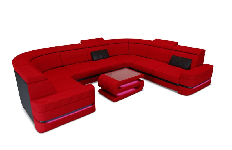 Couchlandschaft Positano U-Form in Stoff