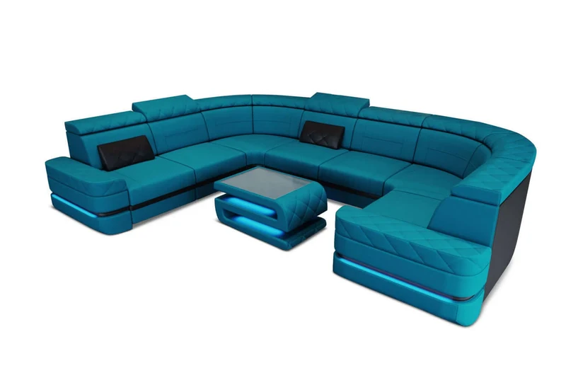 Couchlandschaft Positano U-Form in Stoff