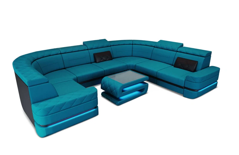 Couchlandschaft Positano U-Form in Stoff