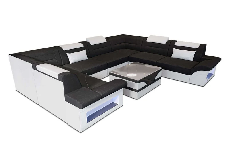 Couchlandschaft Brianza U-Form in Stoff