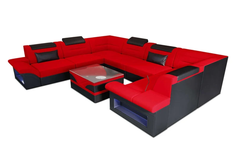 Couchlandschaft Brianza U-Form in Stoff