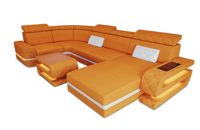 Couchlandschaft Bologna U-Form in Stoff