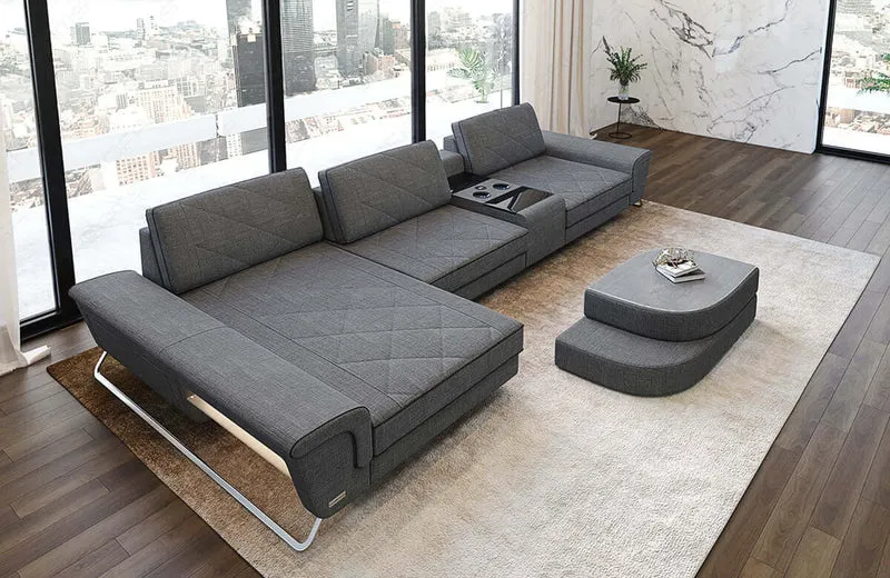 Stoff Ecksofa Bari L-Form