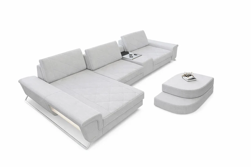 Stoff Ecksofa Bari L-Form