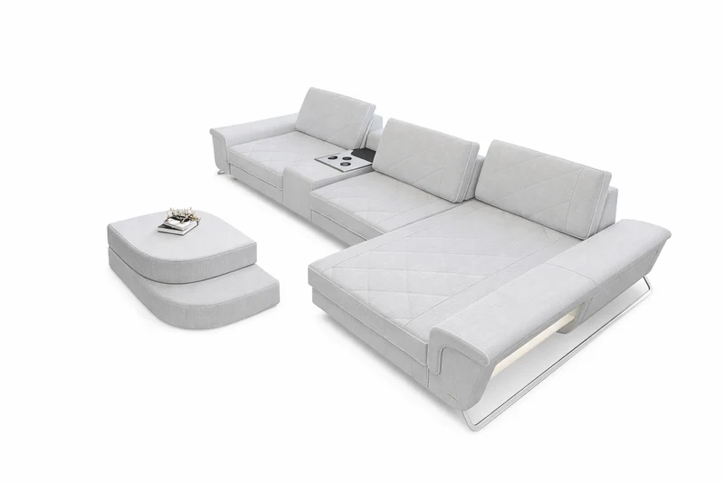 Stoff Ecksofa Bari L-Form