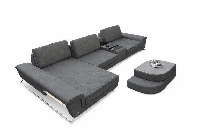 Stoff Ecksofa Bari L-Form
