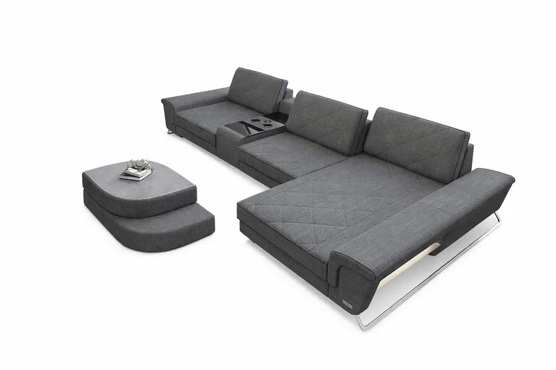 Stoff Ecksofa Bari L-Form