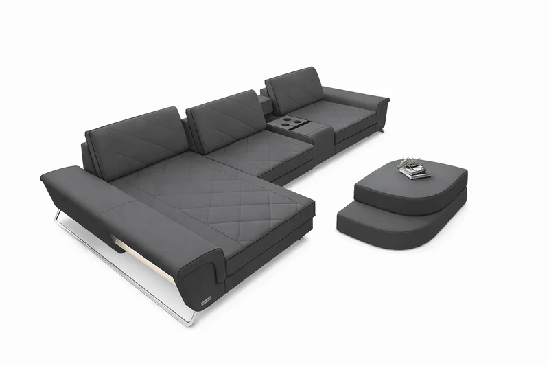 Stoff Ecksofa Bari L-Form
