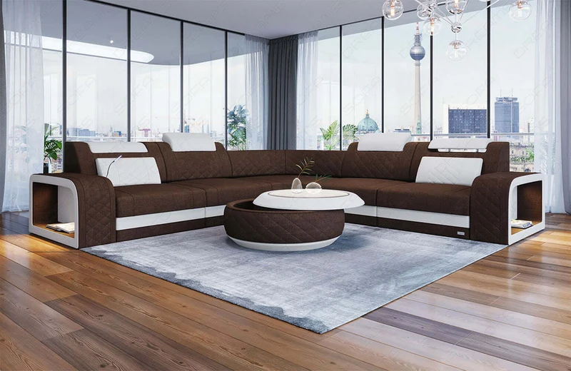 Stoff Ecksofa Foggia L-Form