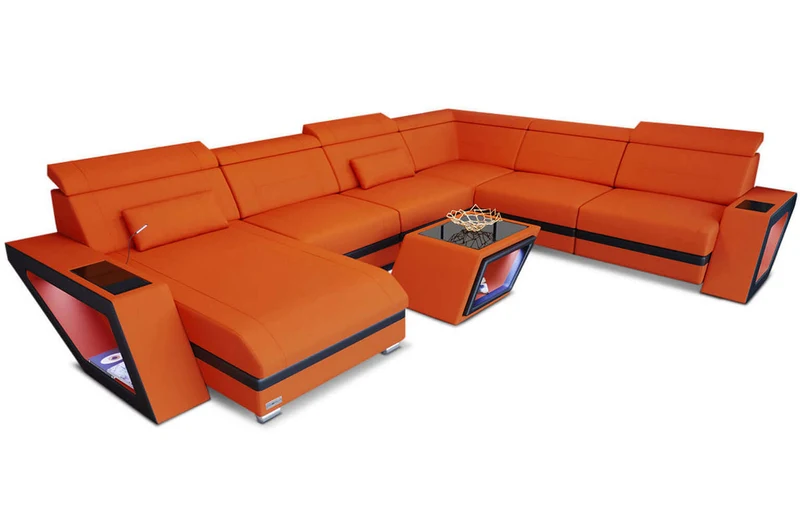 Wohnlandschaft Catania XXL U-Form in Stoff
