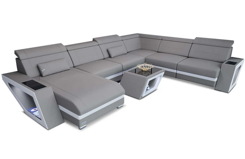 Wohnlandschaft Catania XXL U-Form in Stoff