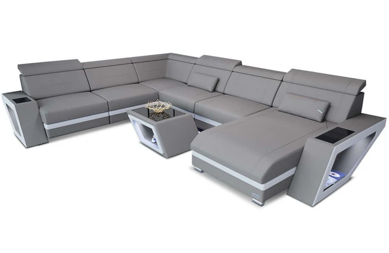 Wohnlandschaft Catania XXL U-Form in Stoff