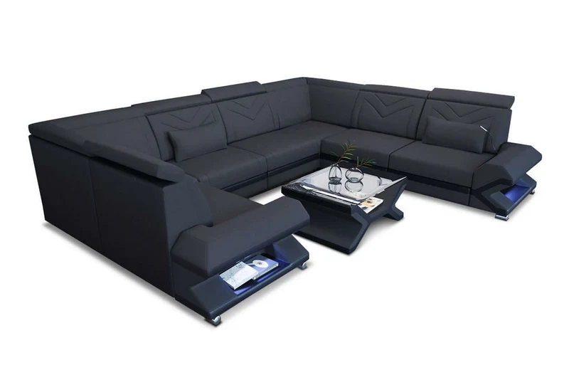 Wohnlandschaft Sorrento U-Form aus Stoff